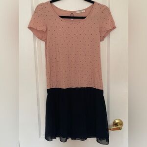 Pink and Black Polka Dot Dress